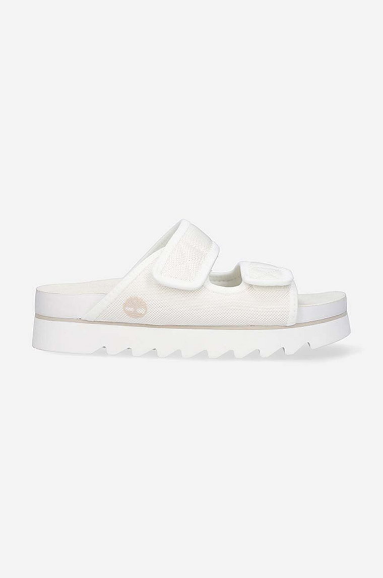 Timberland klapki Santamonica Sunrise damskie kolor biały na platformie A419Q-WHITE