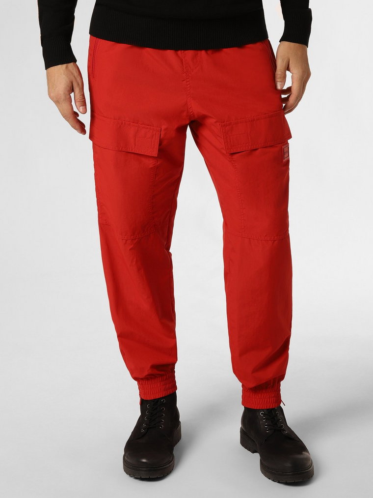 HUGO - Spodnie męskie  Ganno233, czerwony