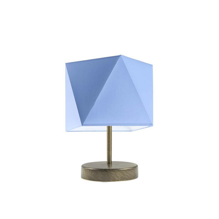 Lampka nocna LYSNE Pasadena, 60 W, E27, niebieska/złota, 30x23 cm