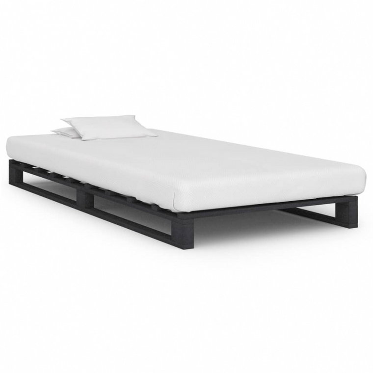Rama łóżka z palet, szara, lite drewno sosnowe, 90 x 200 cm kod: V-285248