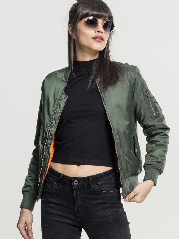 Ladies Basic Bomber Jacket Olive TB807