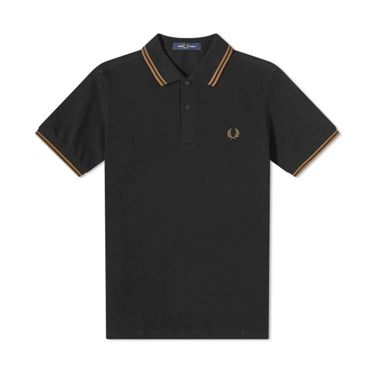 Slim Fit Twin Tipped Polo w Kolorze Czarnym Fred Perry