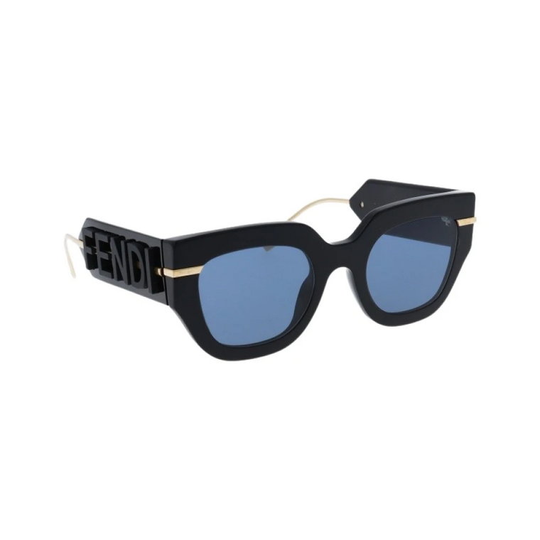 Ikoniczne okulary przeciwsłoneczne z jednolitymi soczewkami Fendi