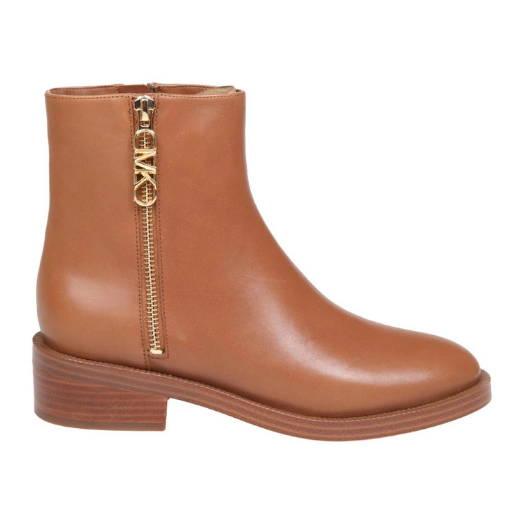 Skórzane Flat Bootie w kolorze bagażu Michael Kors