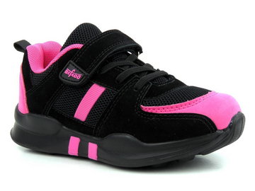 Sportowe obuwie dziecięce - BEFADO 516Y129, czarno-różowe