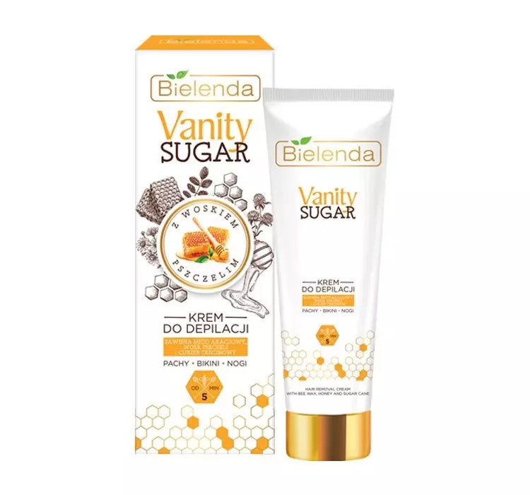 BIELENDA VANITY SUGAR KREM DO DEPILACJI Z WOSKIEM PSZCZELIM 100ML