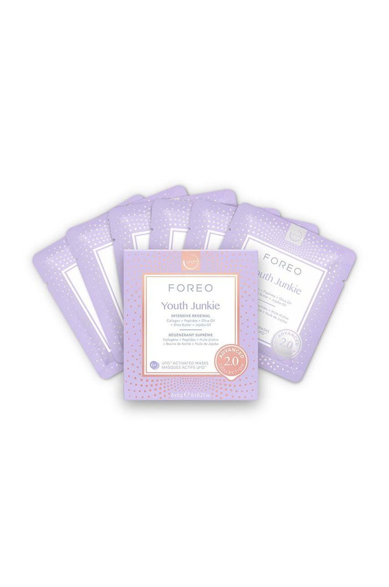 FOREO maseczka aktywowana ufo przeciw starzeniu się UFO Masks Youth Junkie 2.0 6-pack