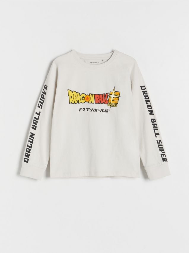 Reserved - Longsleeve oversize Dragon Ball - jasnoszary