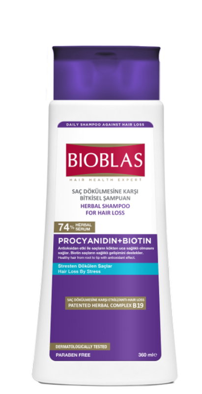 Bioblas Janidyna + Biotyna - Szampon ziołowy przeciw wypadaniu włosów 360 ml