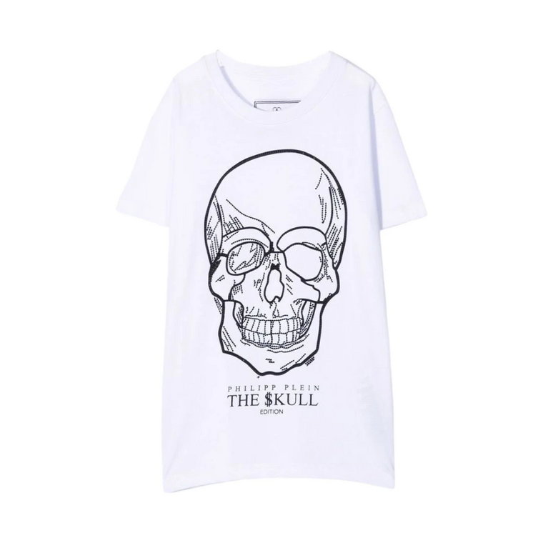 Błyszczący T-shirt dla dziewcząt Philipp Plein