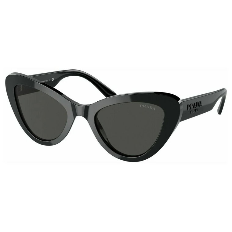 Stylowe okulary przeciwsłoneczne z elegancką czarną oprawką z acetatu Prada