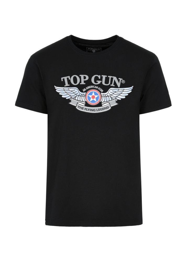 Czarny T-shirt męski TOP GUN