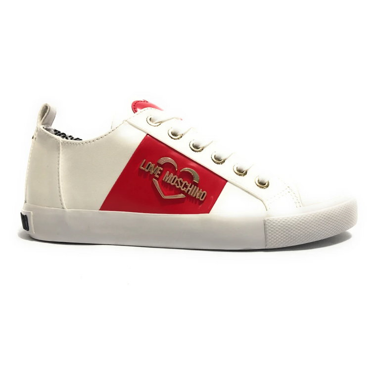 Love Sneaker w białej ekoskórze Moschino