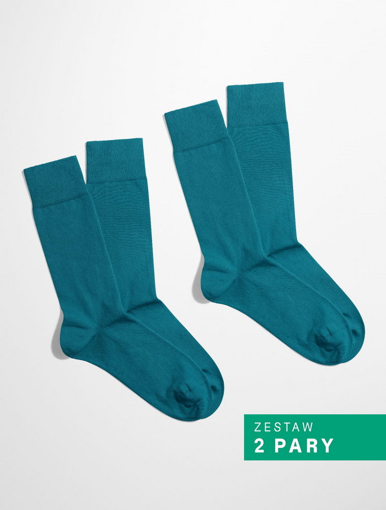 BANANA Socks, Skarpetki Essential - Aqua Horizon - Turkusowy - Zestaw 2 pary - 36-41