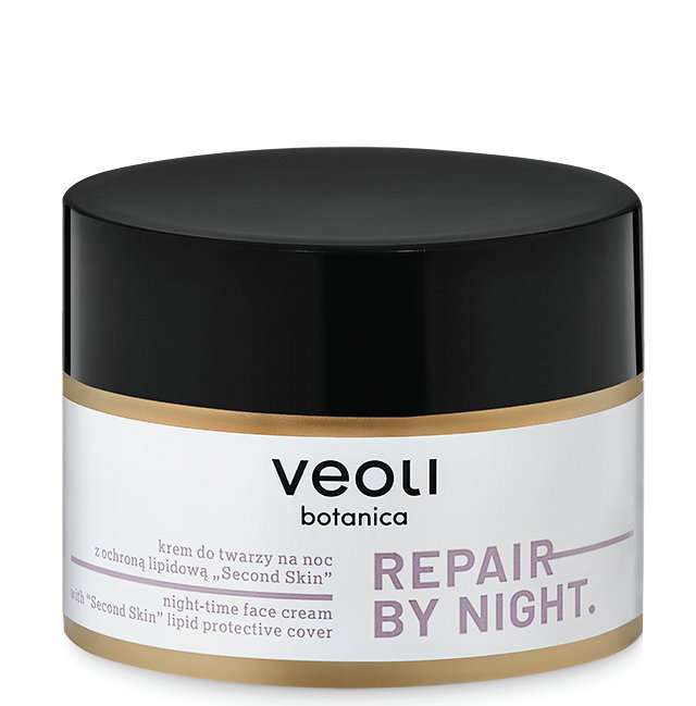 Veoli Botanica Repair By Night - Krem do twarzy na noc z ochroną lipidową Second Skin 50ml