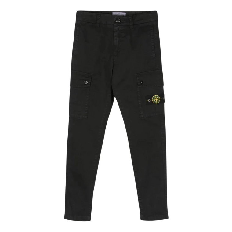 Czarne Spodnie Cargo Stone Island