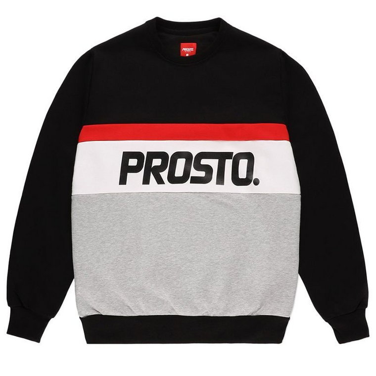 Bluza Prosto Klasyk Crewneck Edore KL222MSWE1062 - czarno-szara