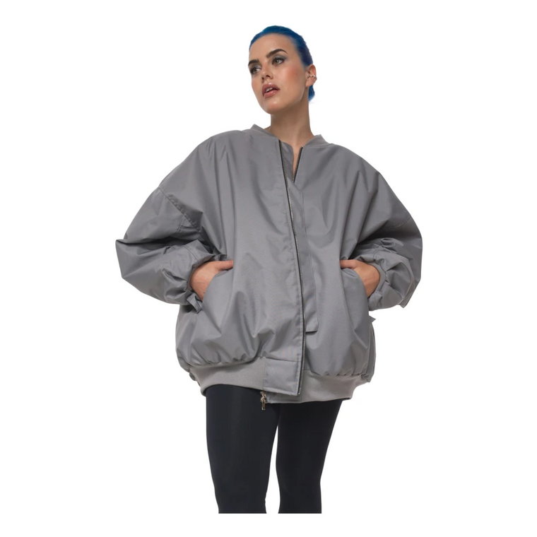 Kurtka typu bomber oversize grey Rest Factory