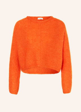 American Vintage Krótki Sweter Z Dodatkiem Alpaki orange