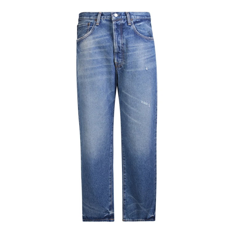 Niebieskie jeansy o luźnym kroju i prostych nogawkach Acne Studios