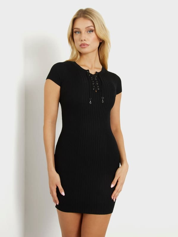 Swetrowa Mini Sukienka Fason Bodycon