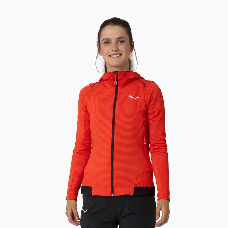 Bluza trekkingowa damska Salewa Pedroc PL Hooded flame