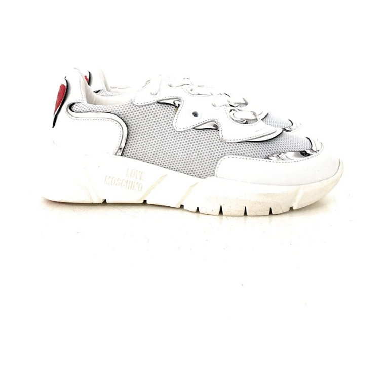 Białe Sneakersy Damskie - Rozmiar 38 Love Moschino