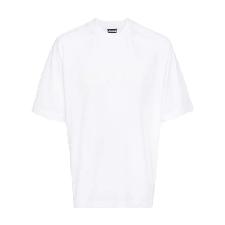 Biała Koszulka z Logo Typo Jacquemus