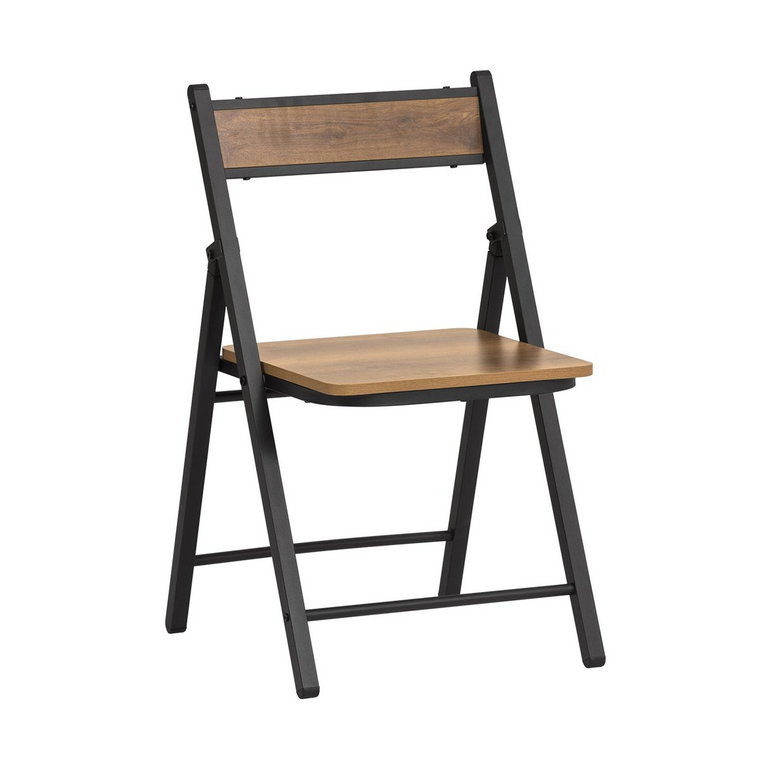 SoBuy Drewniane siedzisko z metalową ramą Krzesło Jadalnia Składane Krzesło Turystyczne Krzesło do jadalni FST88-PF