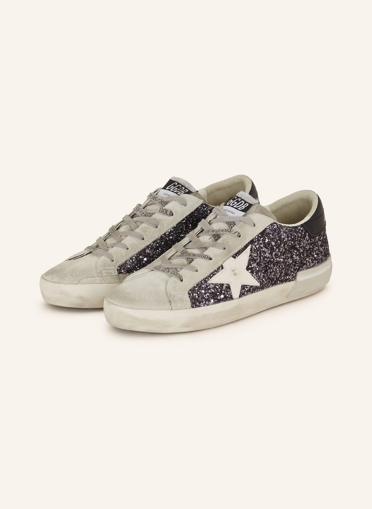 Golden Goose Sneakersy Superstar silber