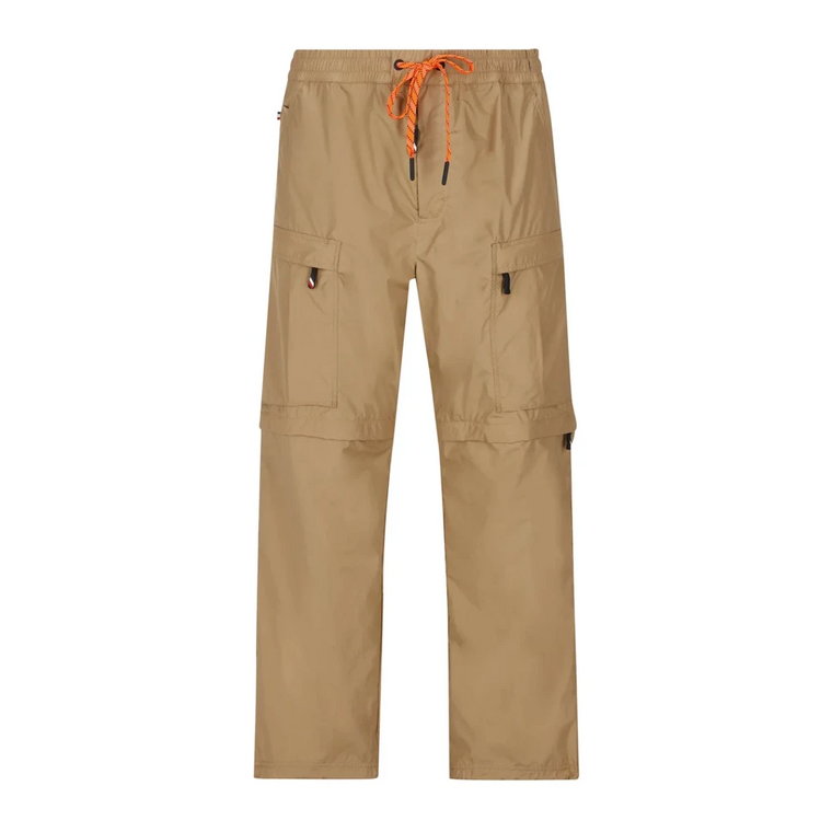 Grenoble Beżowe Spodnie - Oversized Fit Moncler