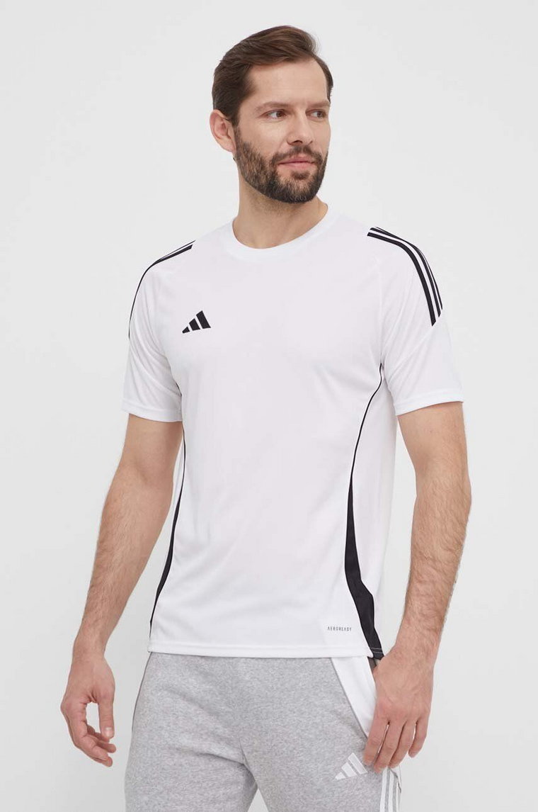 adidas Performance t-shirt treningowy Tiro 24 kolor biały wzorzysty IS1019