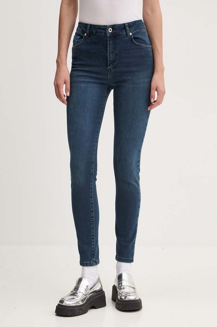 Karl Lagerfeld Jeans jeansy damskie kolor granatowy 246J1101