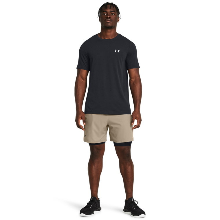 Męskie spodenki treningowe Under Armour UA Vanish Woven 2in1 Shorts - beżowe