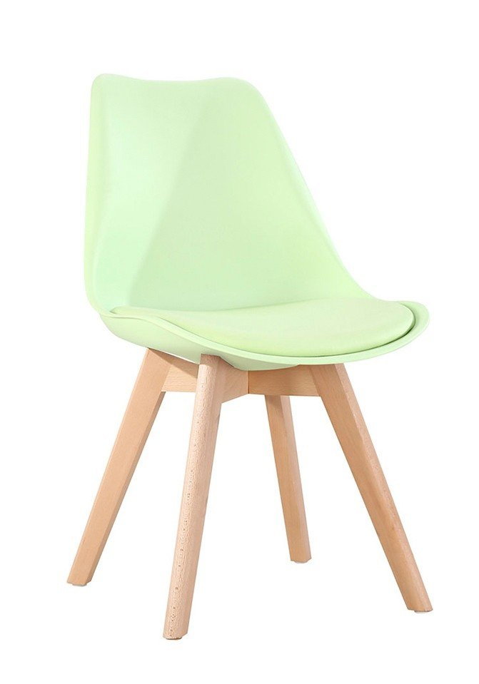 Krzesło MIA HOME Nord oak Modesto, miętowe, 82x52x47 cm