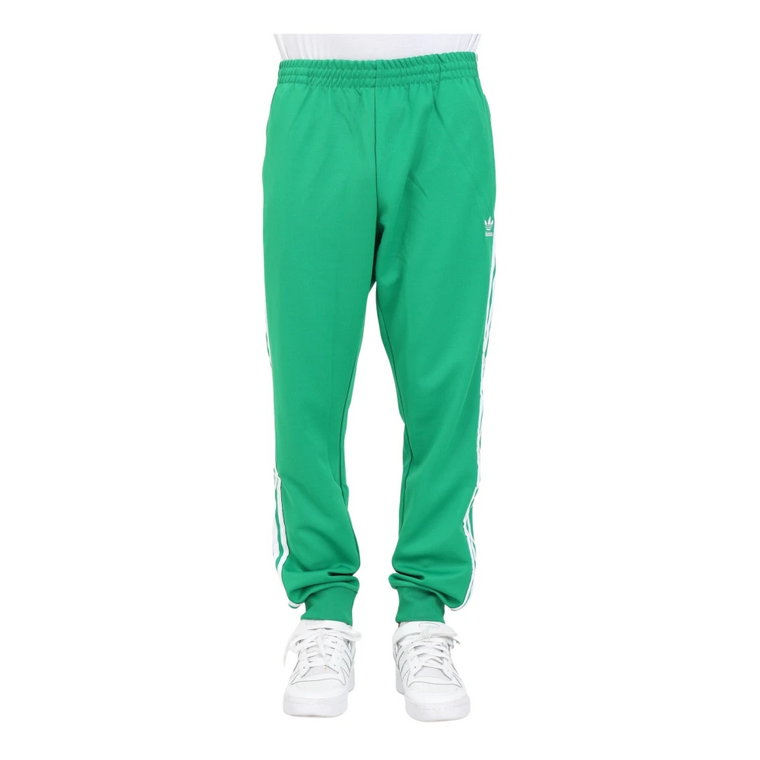 Zielone Spodnie Męskie z Logo Adidas Originals