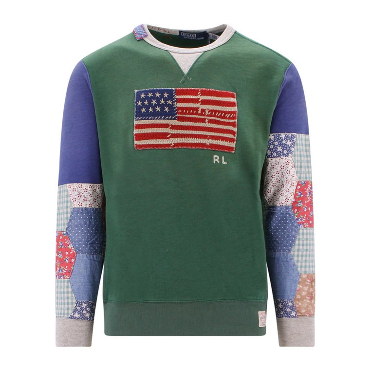 Zielony Sweter z Dekoracyjnym Efektem Ss23 Ralph Lauren