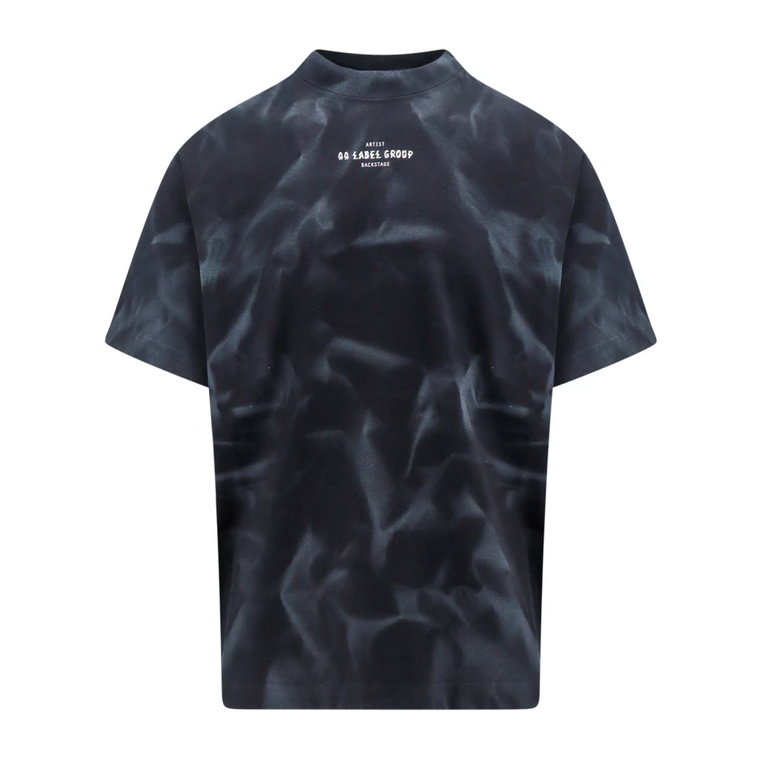Czarna koszulka z efektem dymu 44 Label Group