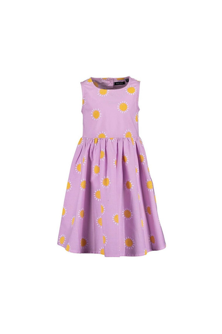 Sukienka dziewczęca - fioletowa w kwiaty