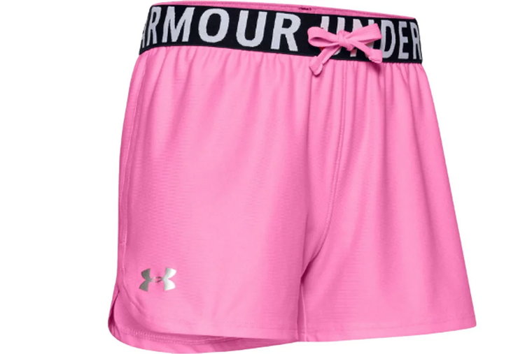 Under Armour Play Up Solid Shorts K 1351714-645, Dla dziewczynki, Różowe, spodenki, poliester, rozmiar: XL
