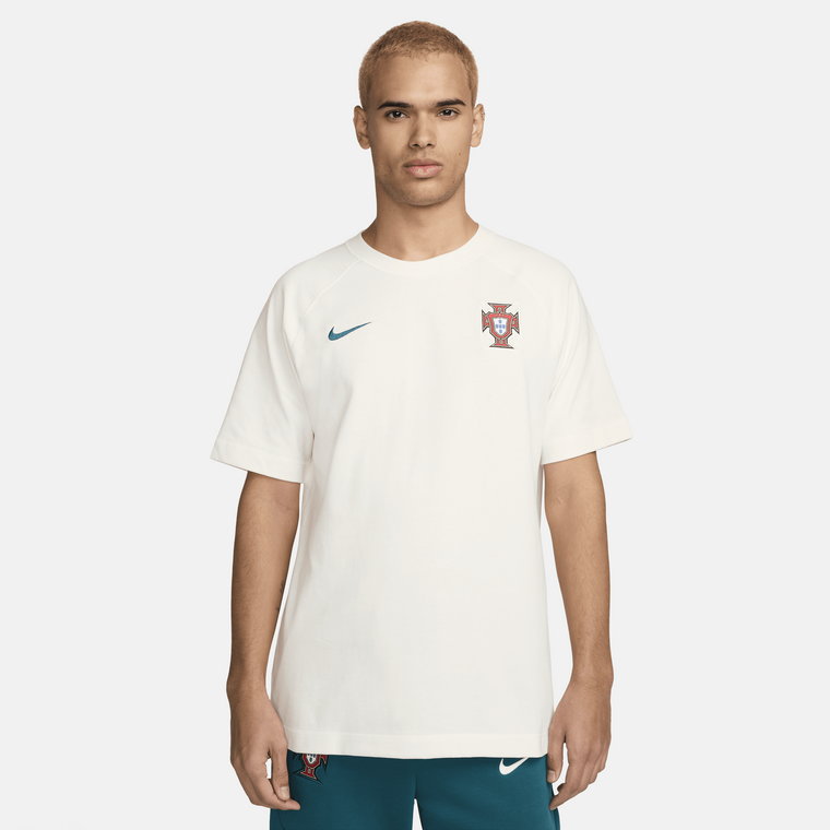 Koszulka piłkarska z krótkim rękawem Nike Portugalia Travel - Biel