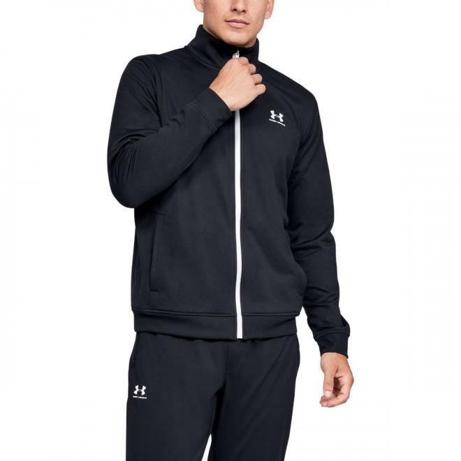 Męska bluza UNDER ARMOUR SPORTSTYLE TRICOT JACKET - czarna