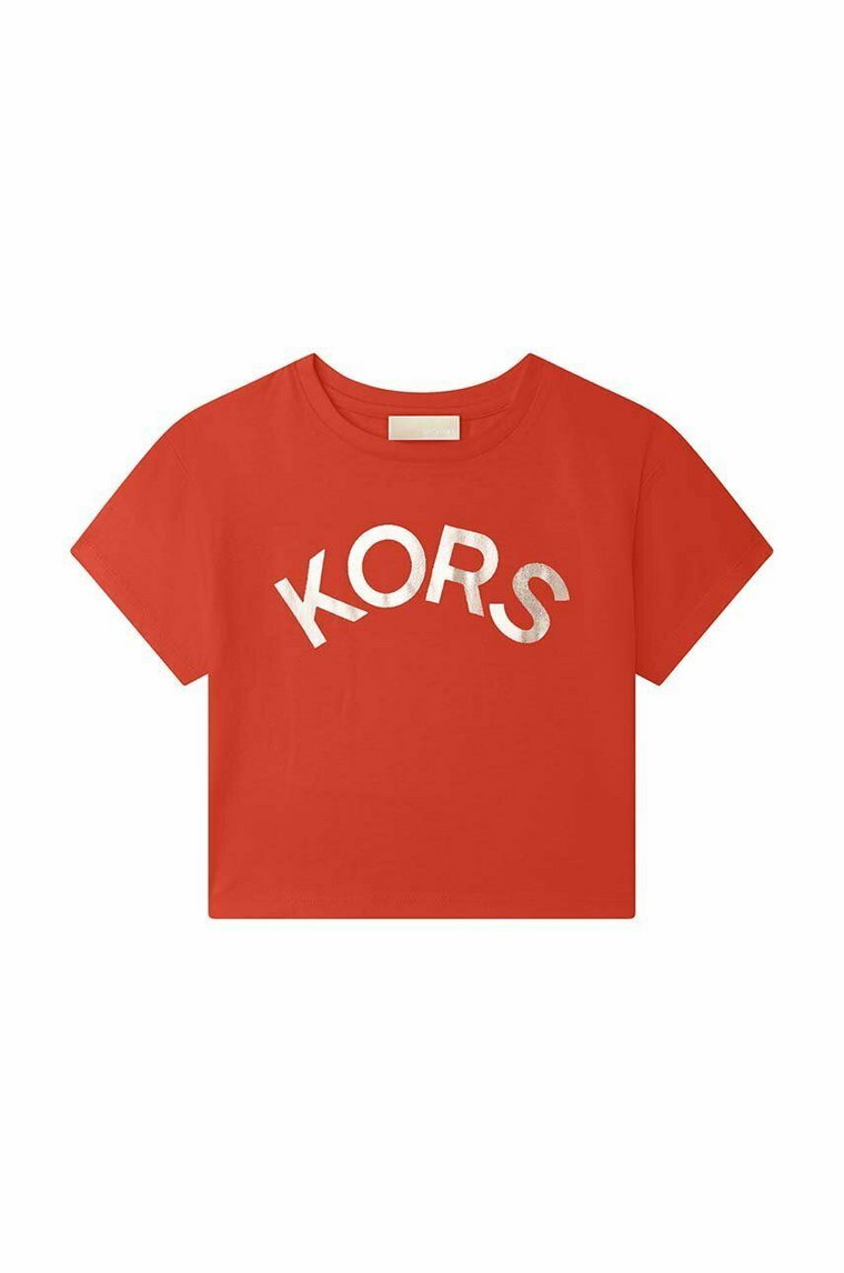 Michael Kors t-shirt bawełniany dziecięcy kolor czerwony