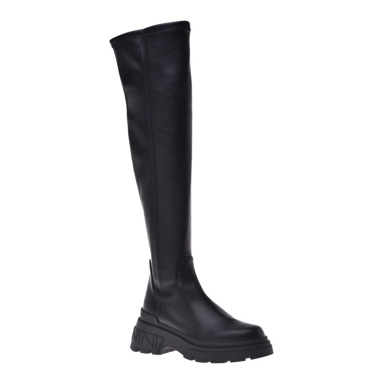 Black calfskin boot Baldinini