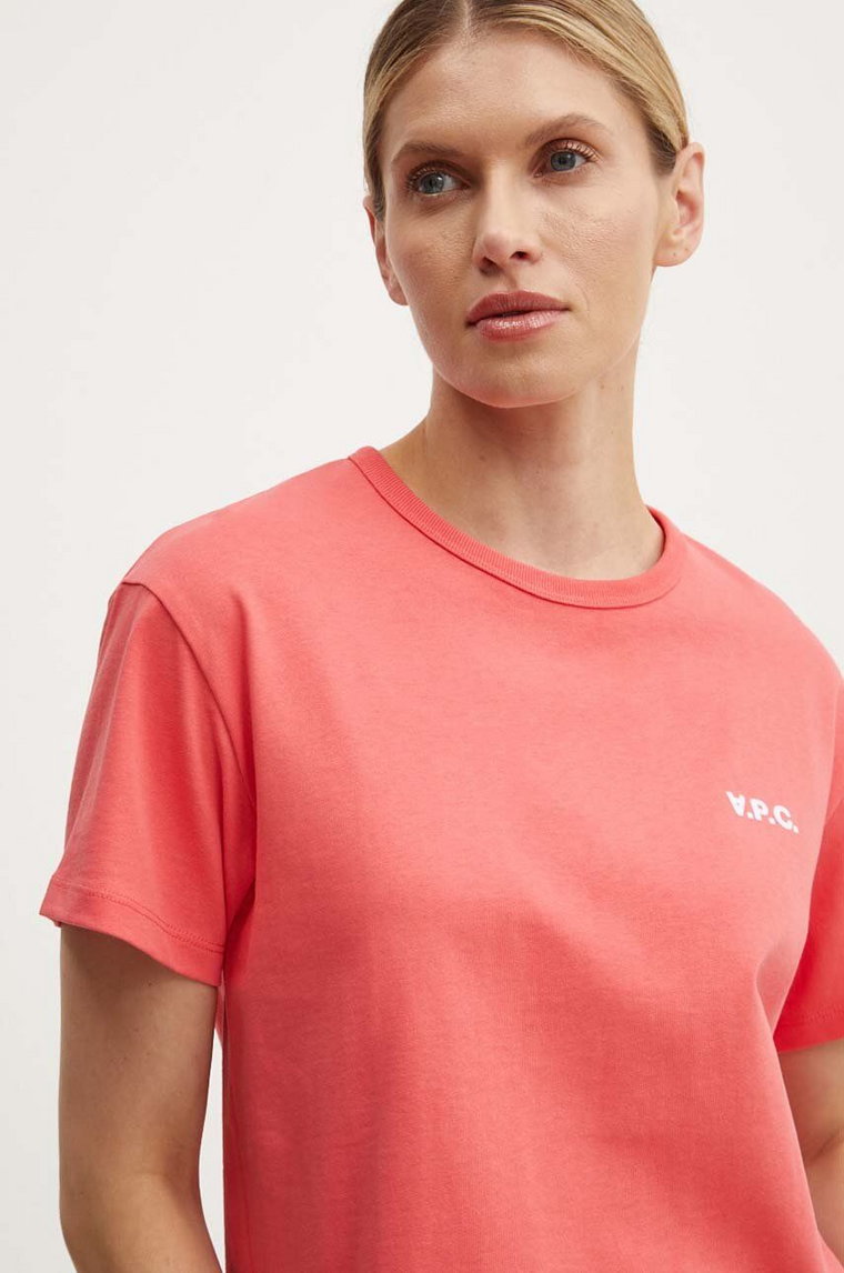 A.P.C. t-shirt bawełniany t-shirt boxy petit vpc damski kolor pomarańczowy COHBQ.F26390
