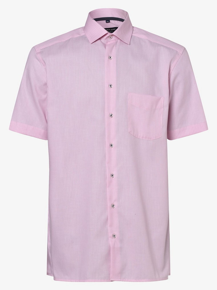 Andrew James - Koszula męska  niewymagająca prasowania, różowy