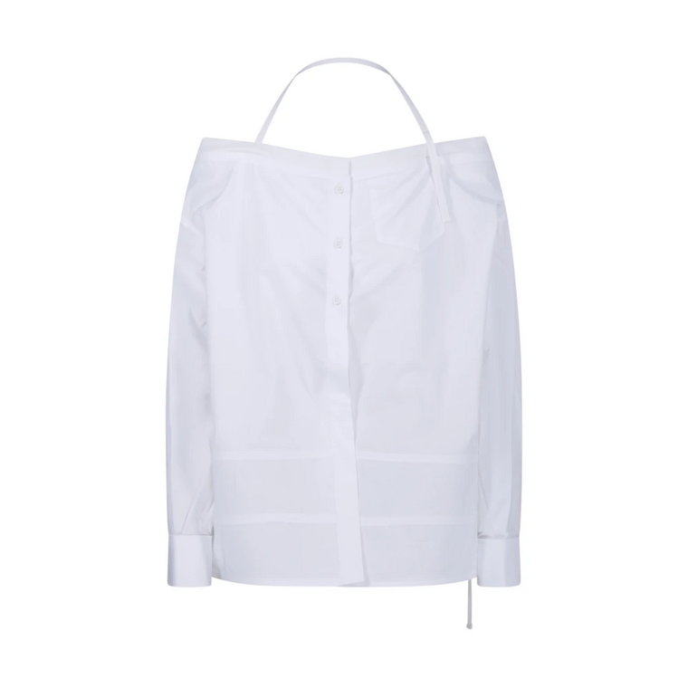100 White Peplo Shirt - Stylowa bluzka bez rękawów Jacquemus