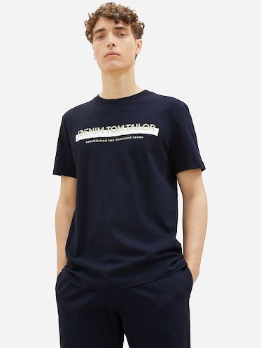 Koszulka męska Tom Tailor 1037653 2XL Granatowa (4067261272009). T-shirty męskie