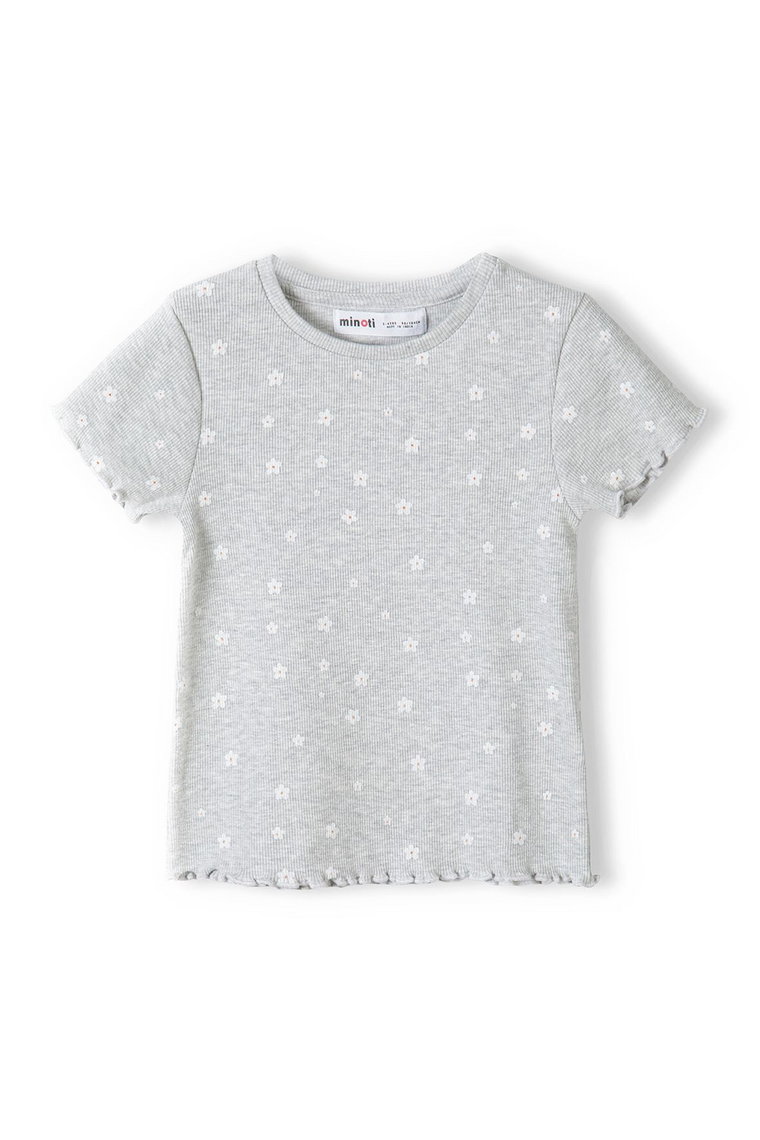 Prążkowana bluzka dla niemowlaka- szara