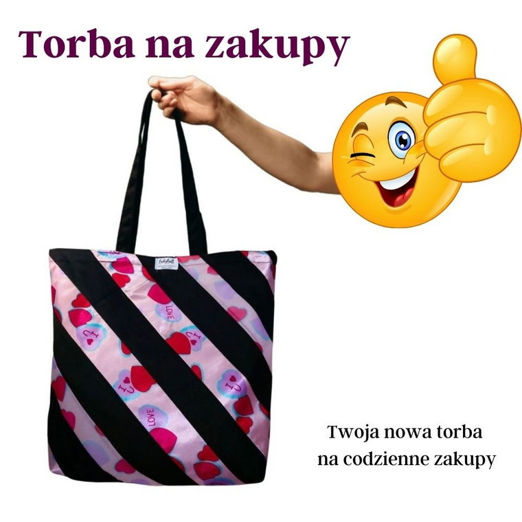 Torba na zakupy  BLACK AND PINK